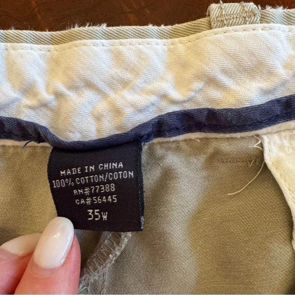 J.Crew Essential Chino Shorts Mens 35 Stone Khaki Cotton 10.5”